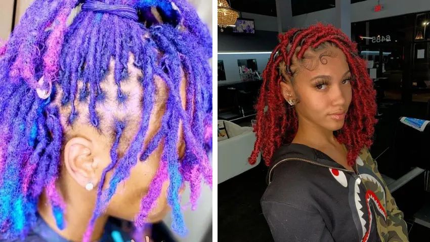 Hairstyles for Colored Locs