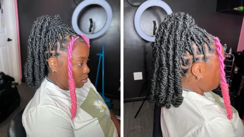 Pink Locs Hairstyles