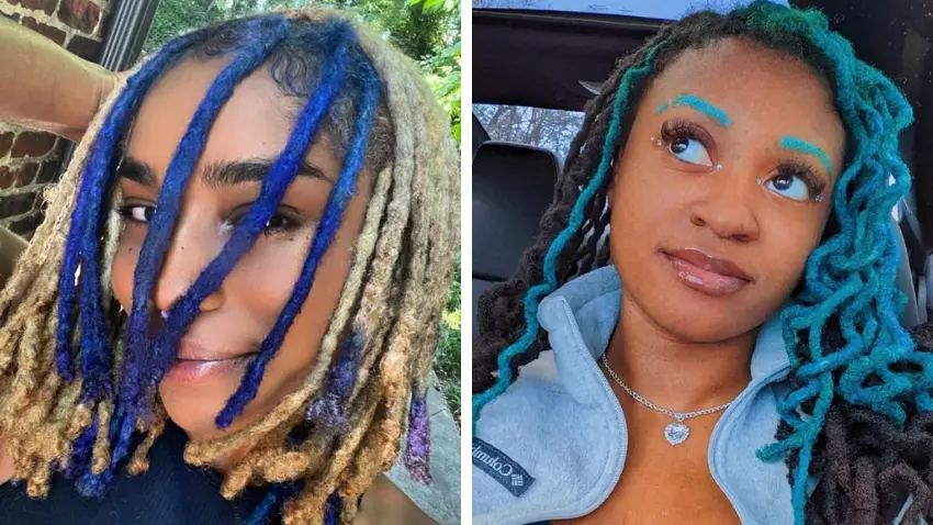 Hairstyles for Colored Locs