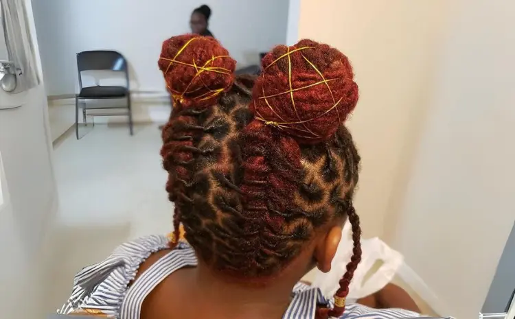 Locs with Floral Accessories