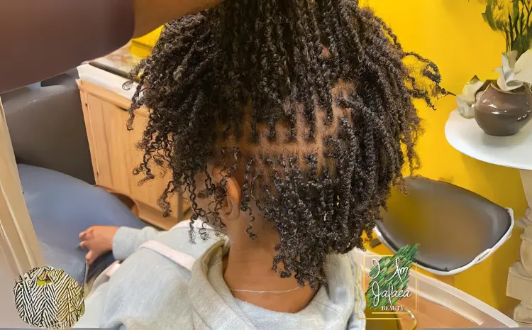 Locs with Interwoven Ribbons