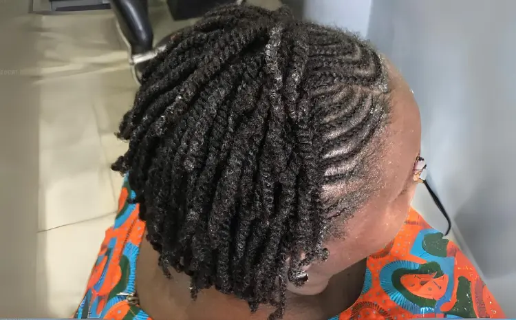 Locs with Metallic Threads