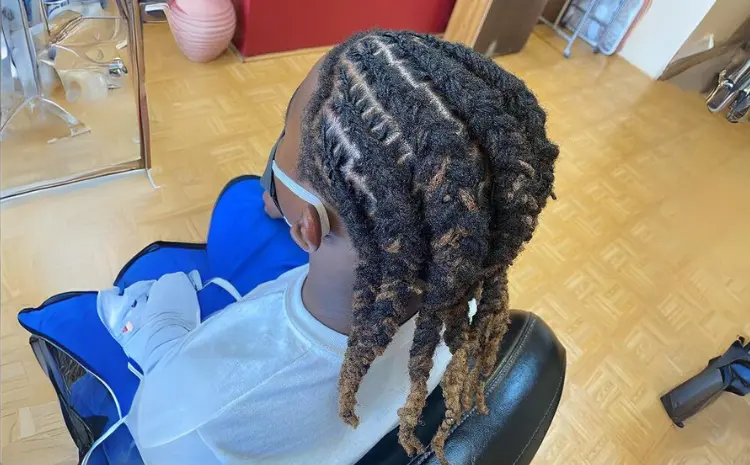 Locs with Side Cornrows