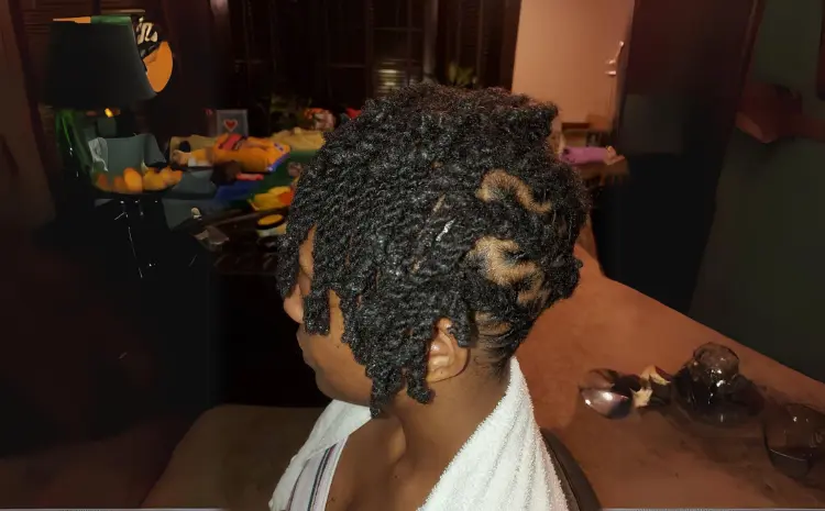 Locs with Side Swept Bangs