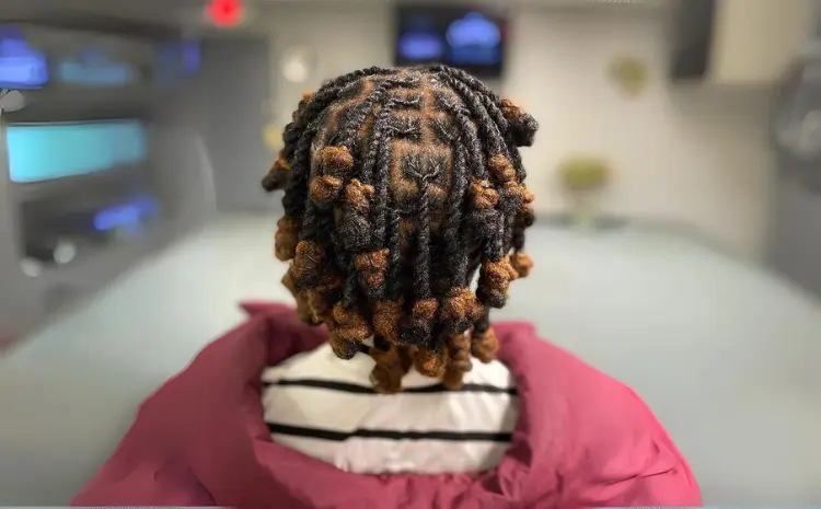 Locs with Spiral Curls